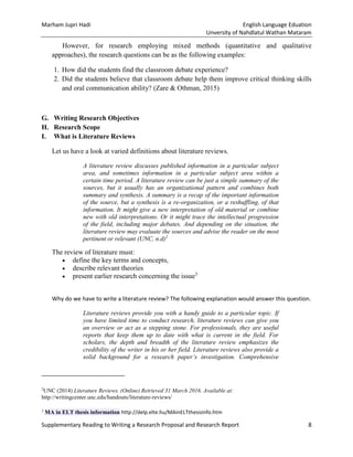 Writing a research proposal in english language education | PDF