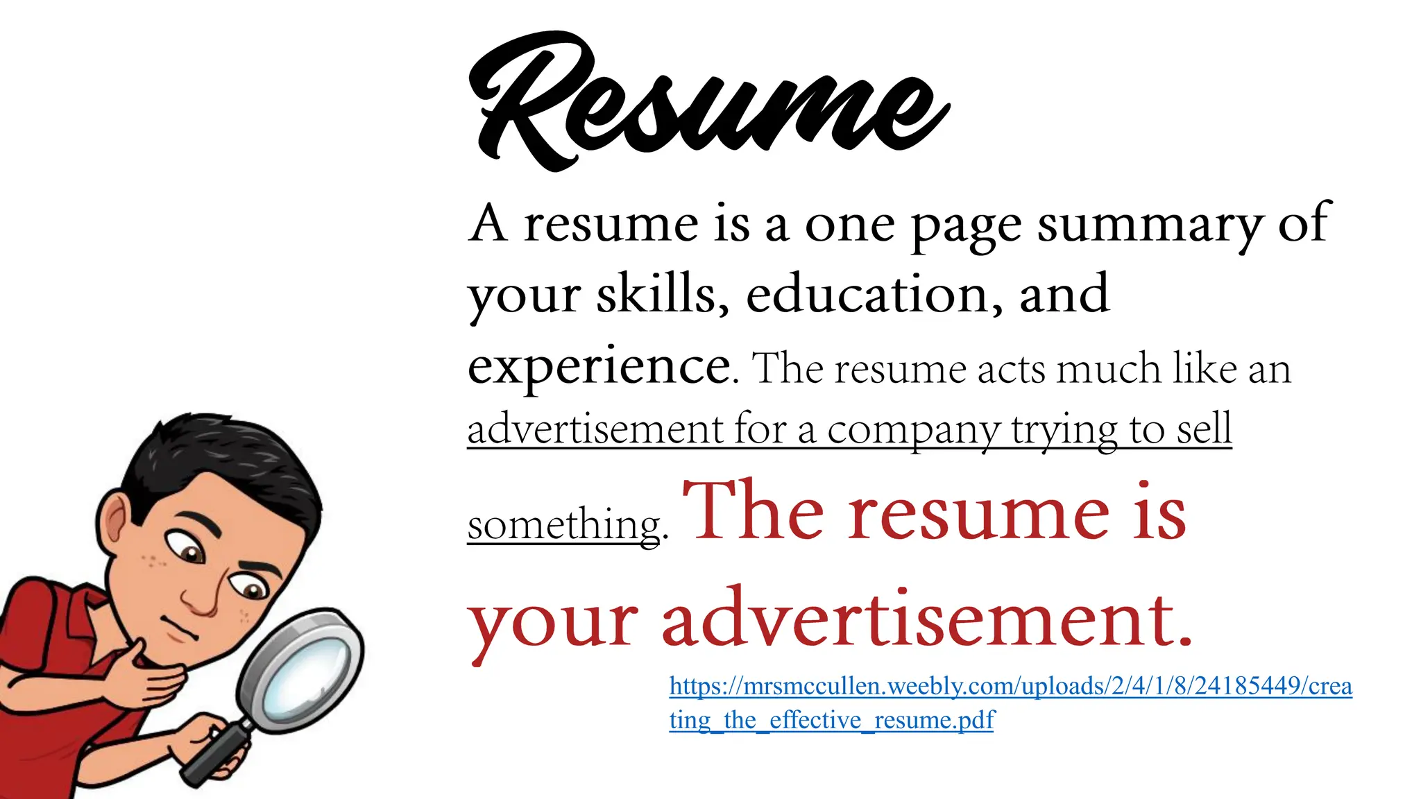 Writing a Resume_Reading and Writing Skills SHS | PDF