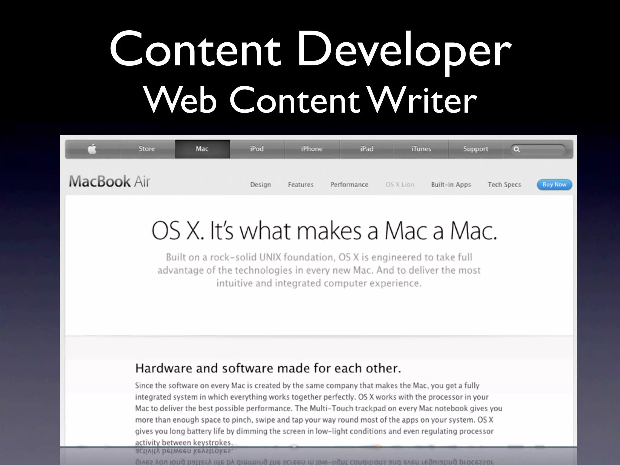 Content Developer
 Web Content Writer
 