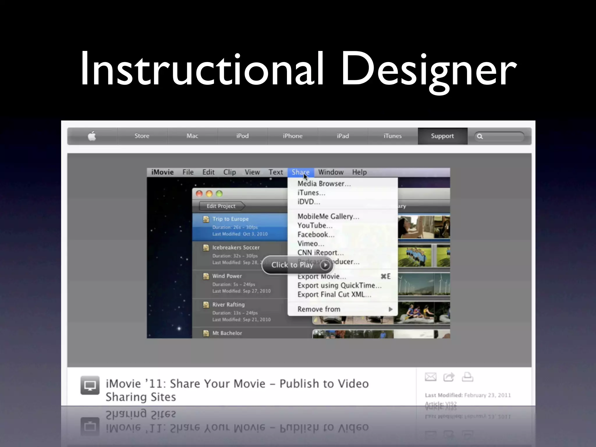 Instructional Designer
 