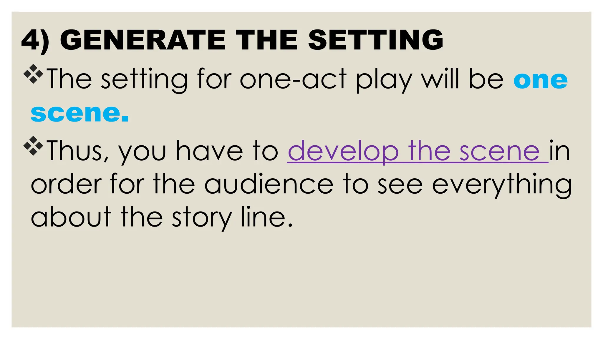 Writing a scene for one-act play creative writing.pptx