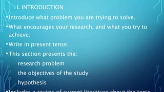 Writing a Scientific Paper | PPTX