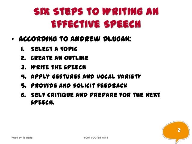 things to write speech on