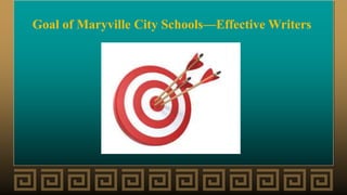 Goal of Maryville City Schools—Effective Writers
 