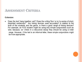ASSESSMENT CRITERIA

 
