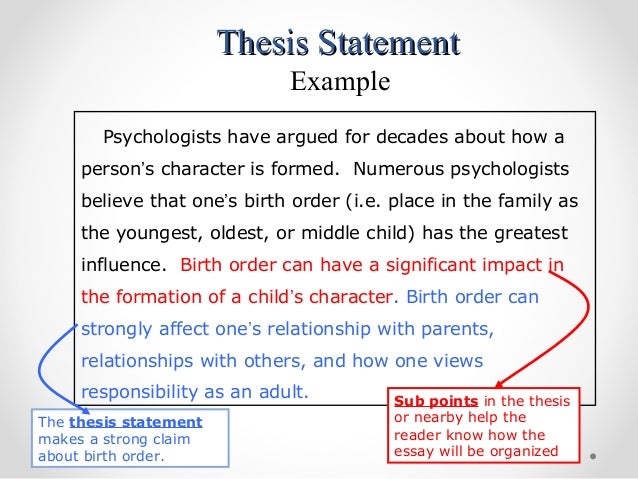 birth order essay thesis