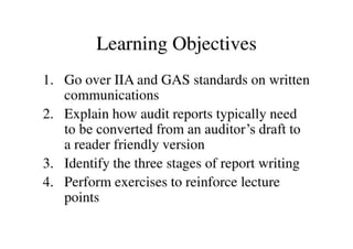 Writing Oudit Writing Audit Reports | PDF