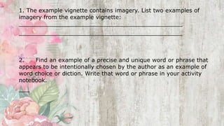 Vignette is a Snapshot. How to Write a Vignette and .pptx