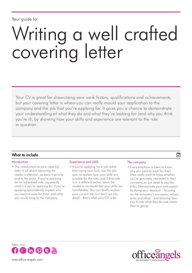 your guide to writing a well crafted covering letter covering letter guide