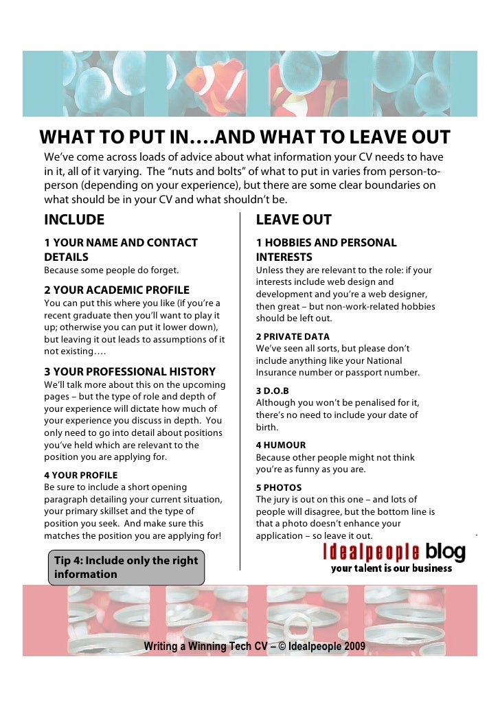 what not to do on a resumes