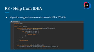 Writing beautiful code with Java 8 | PPT
