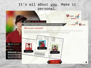 It’s all about you. Make it
personal.
 