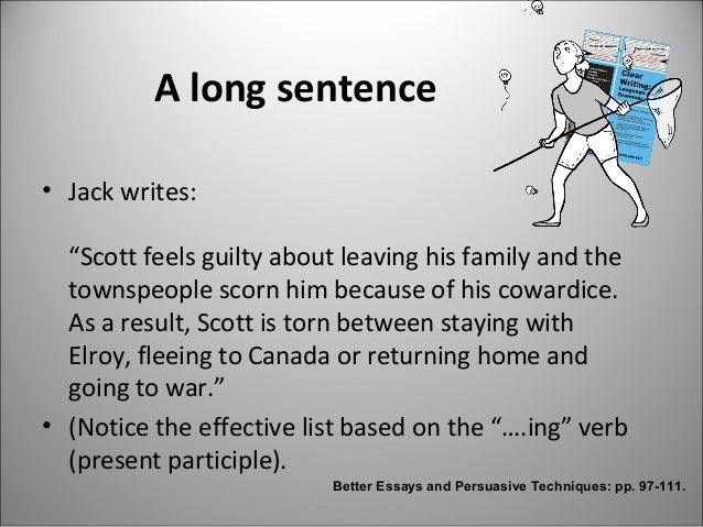 Writing better sentences