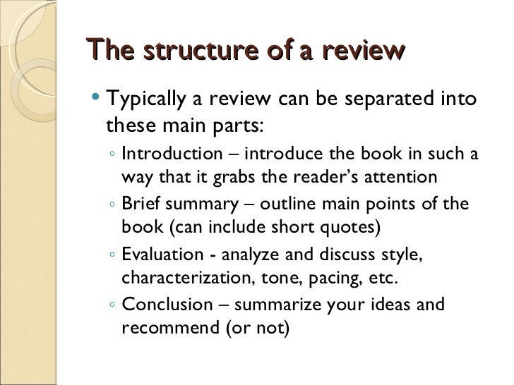 book review paper writing
