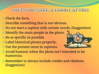 writing good captions English material curriculum 2013.ppt