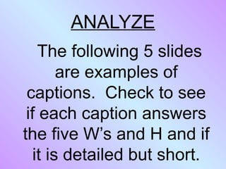 writing captions ppt and lesson class twelve | PPT