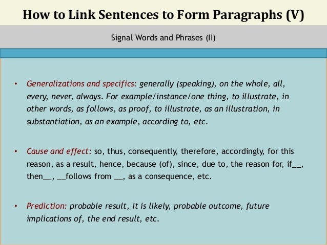 essay connecting sentences