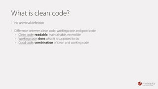Writing clean code Slide 5