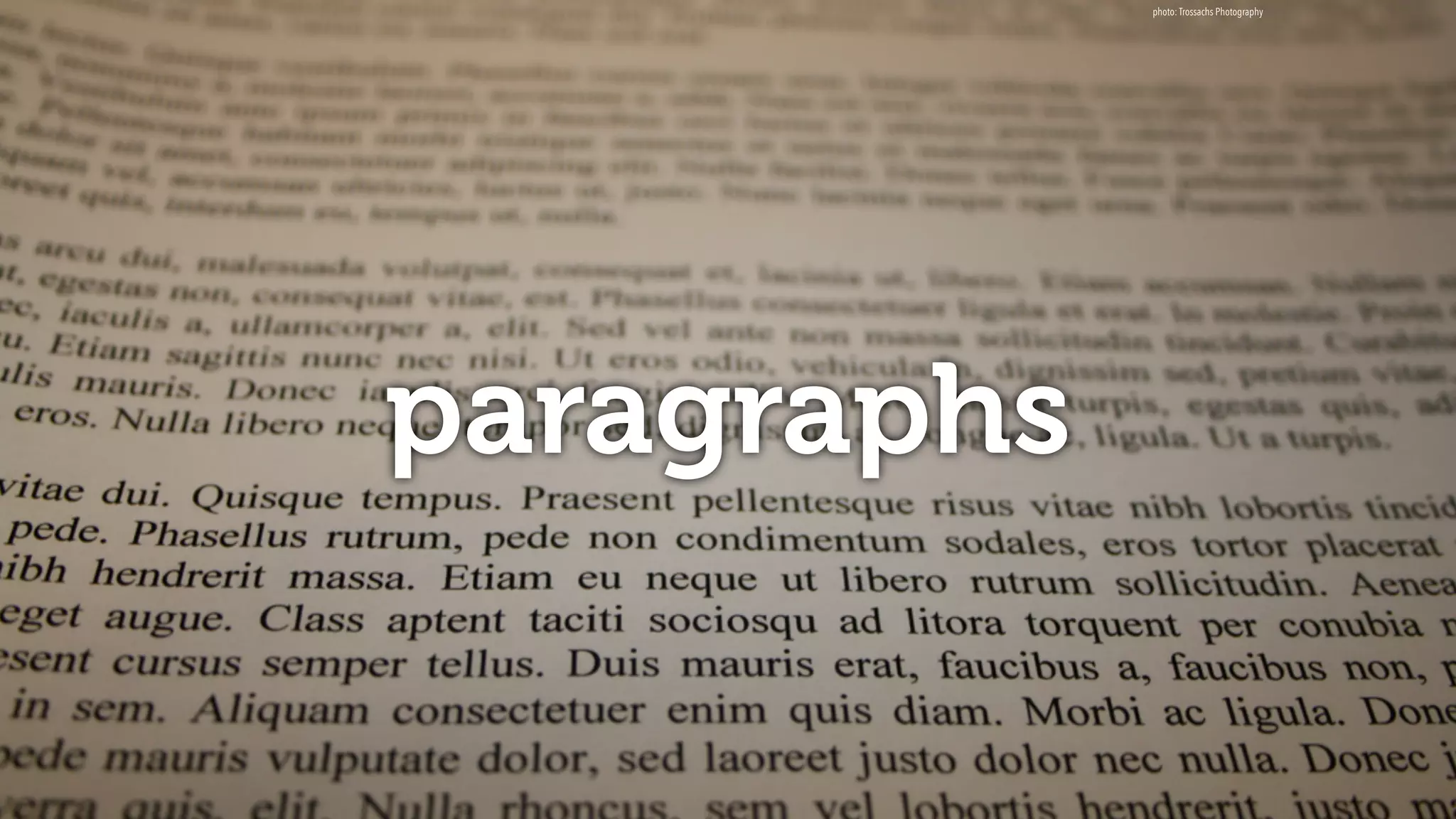 paragraphs
photo: Trossachs Photography
 