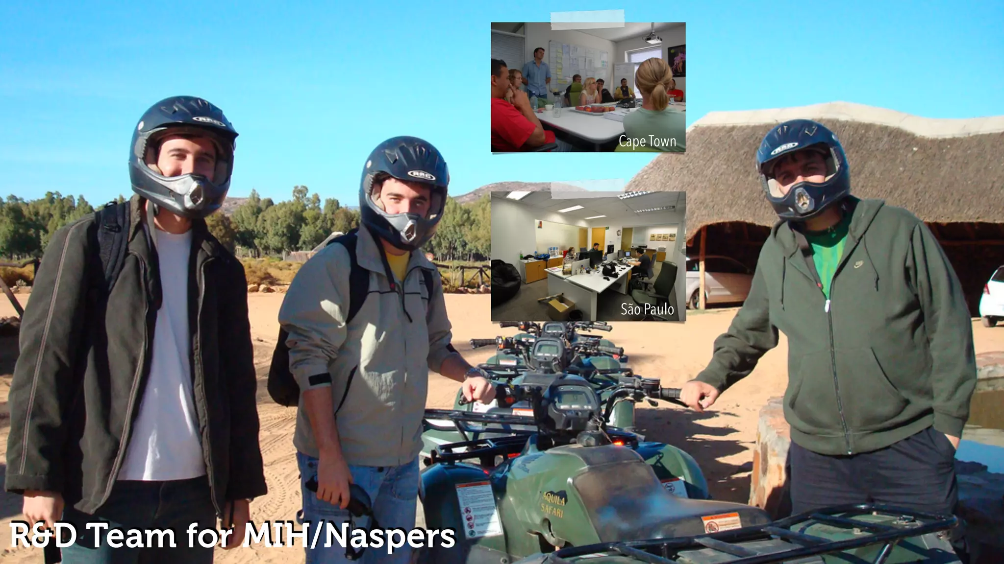 R&D Team for MIH/Naspers
São Paulo
Cape Town
 