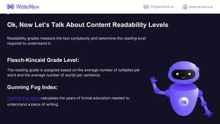 WRITING COHERENCE AND READABILITY – HOW TO HUMANIZE AI WRITING ...