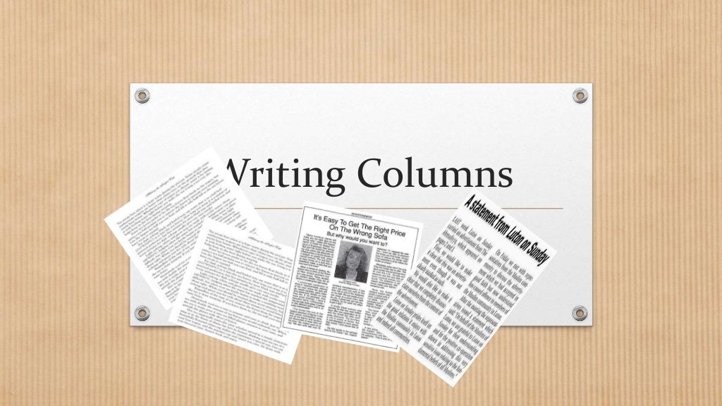 Writing Columns