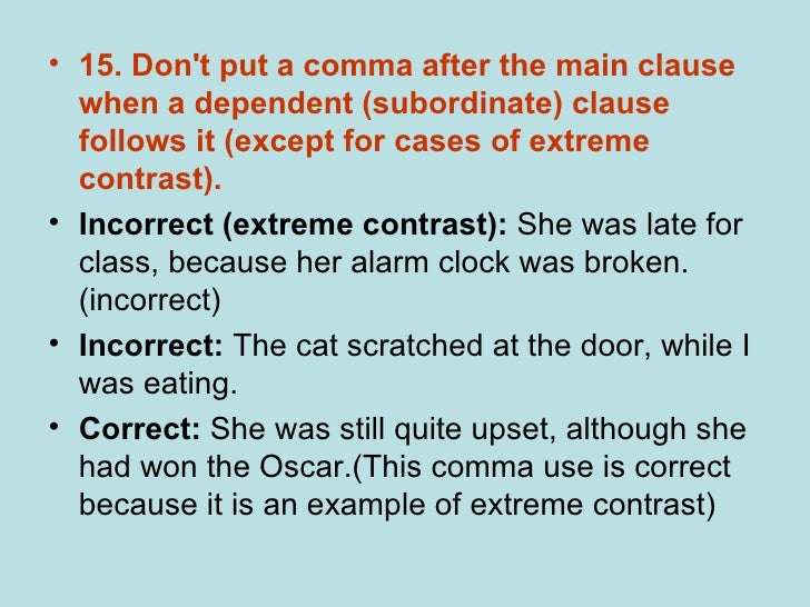 Writing Commas