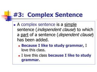 Writing complex sentences PPTX