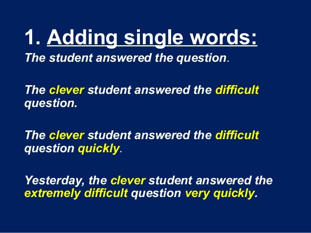 Basics of the English Sentence