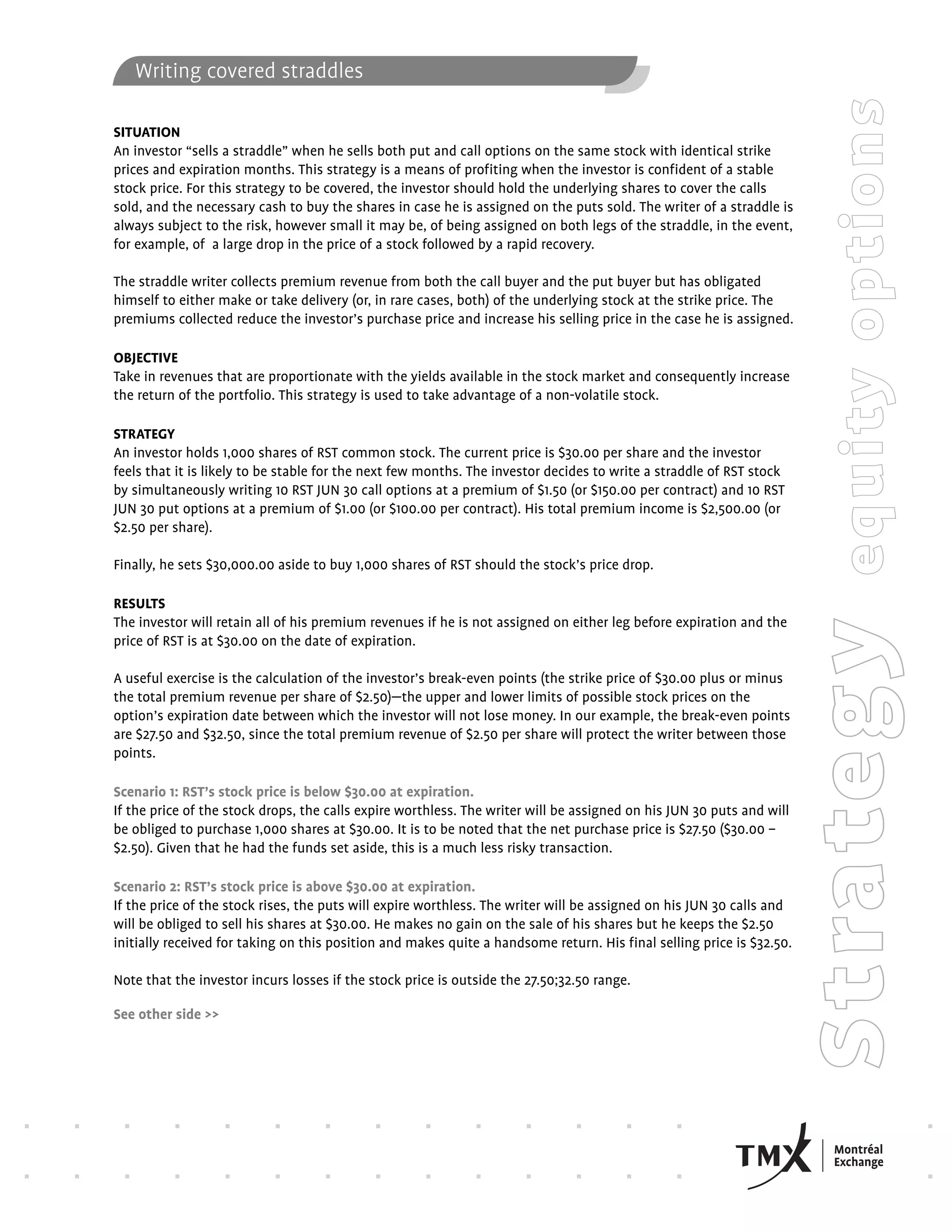 Writing covered strangle | PDF