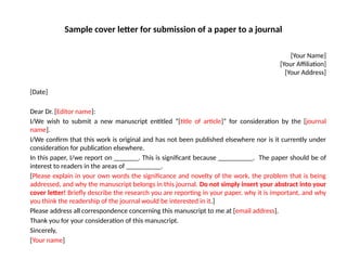 Writing Cover Letter for Paper Submission to a Journal-DESKTOP-B0QAR6V.pptx