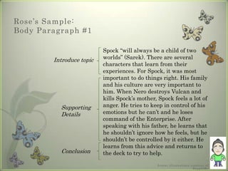Spock Learning Multiple Sources Writing critical responses | PPTX