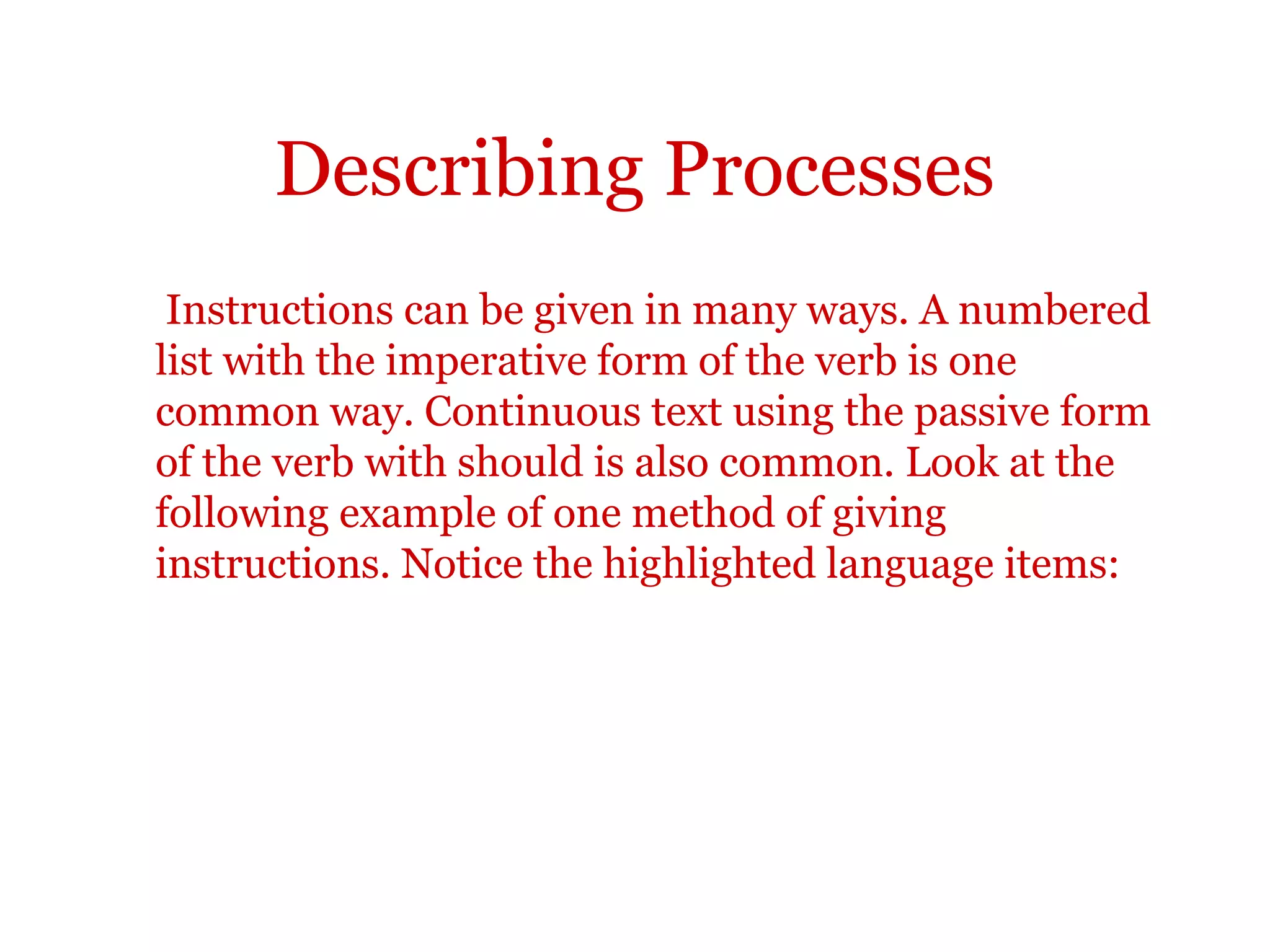 Including charts and diagrams
It is often useful when you are describing objects, systems or processes to
include reference to tables and charts.
Look at the following text. Notice how Figure 7.5 is explicitly referred to in the
written text and also notice the language that is used there. For example,
Figure 7.5 shows ...
 