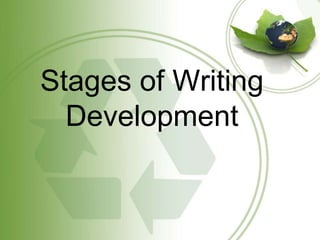 Stages of Writing 
Development 
 