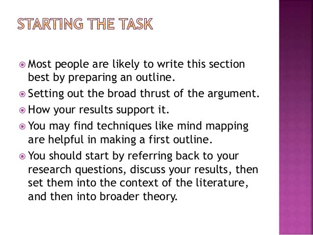 How to write discussion chapter in dissertation