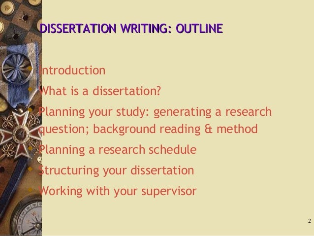 Write background information dissertation