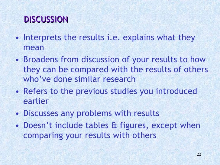 Analysis and discussion in dissertation