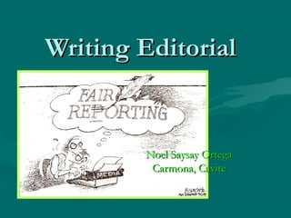 Noel Saysay OrtegaNoel Saysay Ortega
Carmona, CaviteCarmona, Cavite
Writing EditorialWriting Editorial
 