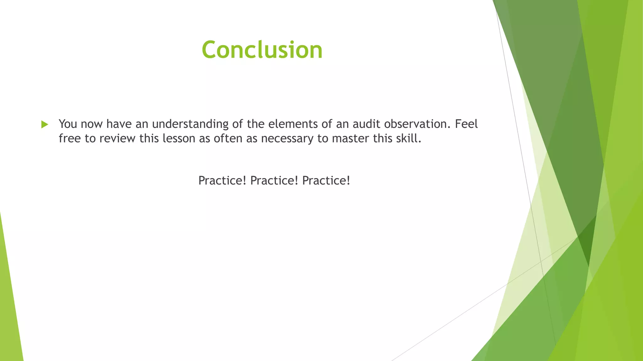 Writing Effective Audit Observations Lo1 Ppt Pptx Writing Effective Audit Observations Lo1 Ppt Pptx