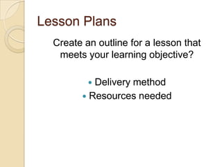 Writing effective learning objectives | PPT