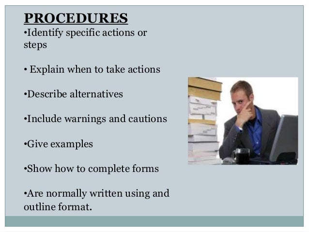 Process and procedure essay example