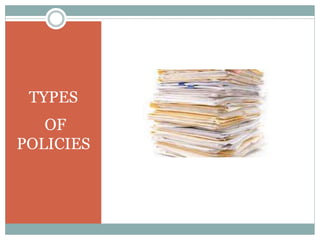 TYPES
OF
POLICIES
 
