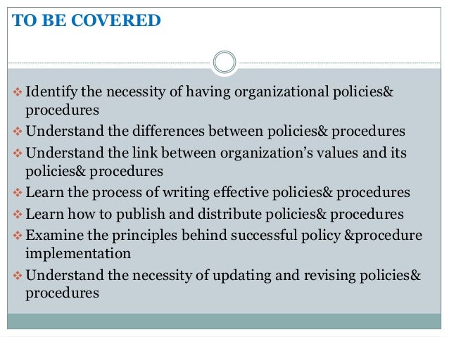 Process and procedure essay example