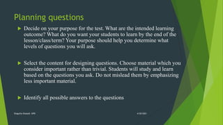 Writing effective questions: The Do's and Don'ts | PPTX
