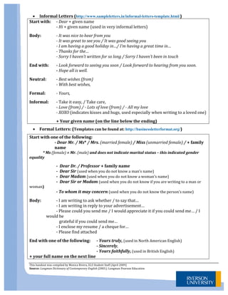 Writing emails and letters | PDF