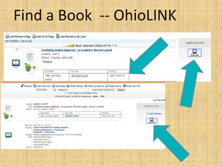 Find a Book -- OhioLINK
 