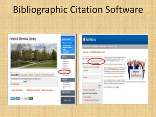 Bibliographic Citation Software
 
