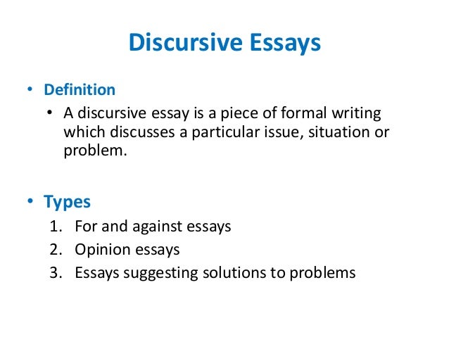 discursive essay writing