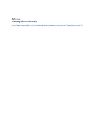 Writing evaluation report of a project | DOCX