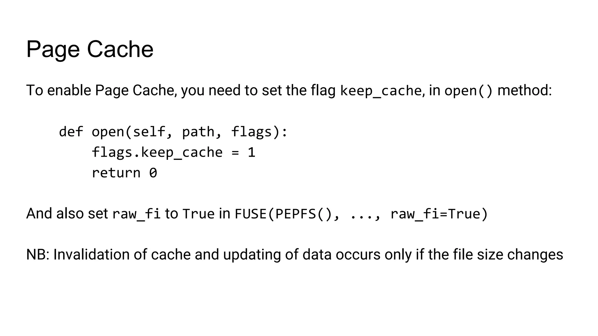 Writing file system in CPython | PPT